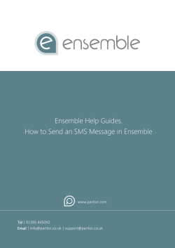 Ensemble Help Guides. How to Send an SMS Message in Ensemble www.paritor.com