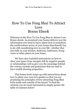How To Use Feng Shui To Attract Love Bonus Ebook