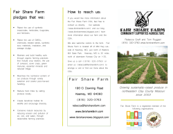 Fair Share Farm How to reach us:
