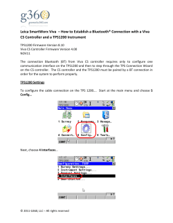 Leica SmartWorx Viva  – How to Establish a Bluetooth®... CS Controller and a TPS1200 Instrument