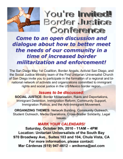 Come to an open discussion and time of increased border