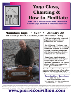 Yoga Class, Chanting &amp; How-to-Meditate Mountain Yoga