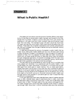 What Is Public Health? Chapter 1