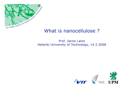 What is nanocellulose ?  Prof. Janne