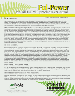 Ful-Power  not all FULVIC products are equal created from prehistoric plant material