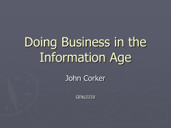 Doing Business in the Information Age John Corker GENL0230