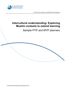 Intercultural understanding: Exploring Muslim contexts to extend learning