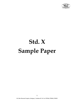 Std. X Sample Paper 1