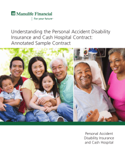 Understanding the Personal Accident Disability Insurance and Cash Hospital Contract: