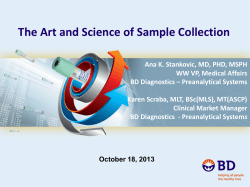 The Art and Science of Sample Collection