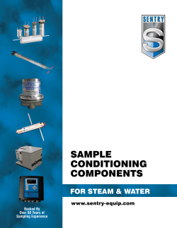 SamplE Conditioning ComponEntS for StEam &amp; watEr
