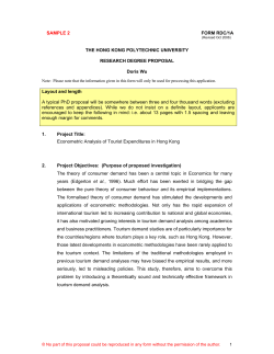 SAMPLE 2 FORM RDC/1A THE HONG KONG POLYTECHNIC UNIVERSITY RESEARCH DEGREE PROPOSAL