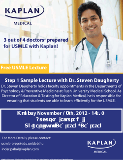 Free USMLE Lecture Step 1 Sample Lecture with Dr. Steven Daugherty