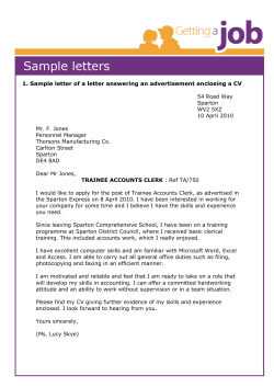 1. Sample letter of a letter answering an advertisement enclosing...