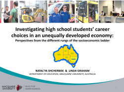 Investigating high school students’ career choices in an unequally developed economy:
