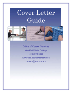 Cover Letter Guide  Office of Career Services