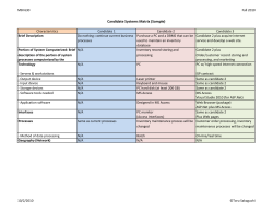 Candidate Systems Matrix (Sample)