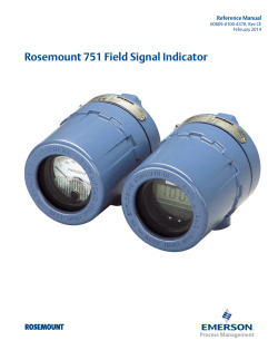 Rosemount 751 Field Signal Indicator Reference Manual 00809-0100-4378, Rev CE February 2014