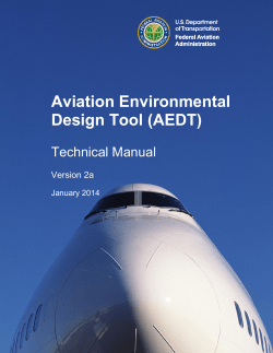Aviation Environmental Design Tool (AEDT)  Technical Manual