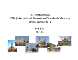 PKF methodology IPSM (International Professional Standards Manual)‐ IPSM (International Professional Standards Manual)