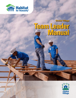 Team Leader Manual Global Village