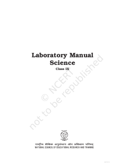 Laboratory Manual Science Class IX 08072014