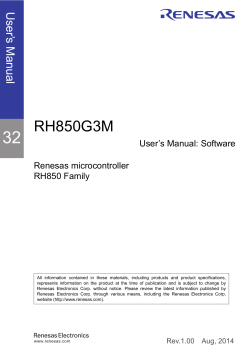 32 RH850G3M User’ s Manual