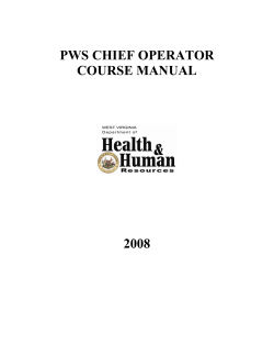 PWS CHIEF OPERATOR COURSE MANUAL 2008