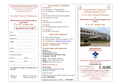 ORGANIZING COMMITEE Sri Ramakrishna Engineering College