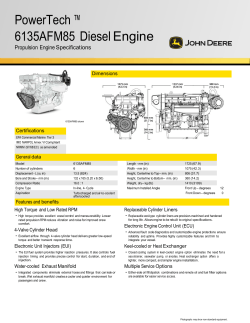 PowerTech ™ 6135AFM85  Diesel Engine Propulsion Engine Specifications Dimensions
