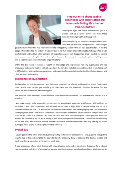Find out more about Sophie’s experience with qualification and training contract.