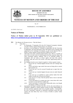 Notices of Motion  311
