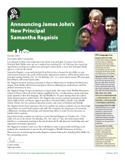 Announcing James John’s New Principal Samantha Ragaisis