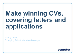 Make winning CVs, covering letters and applications