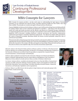 MBA Concepts for Lawyers