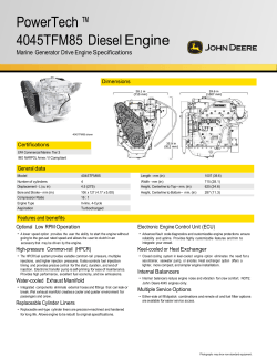 PowerTech ™ 4045TFM85  Diesel Engine Marine Generator Drive Engine Specifications