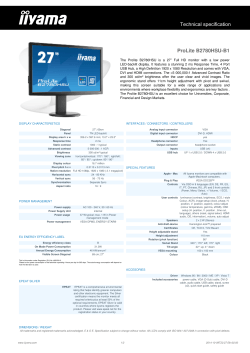 Technical specification ProLite B2780HSU-B1