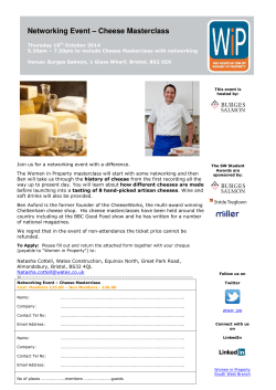 Networking Event – Cheese Masterclass