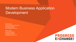Modern Business Application Development