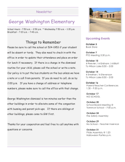 George Washington Elementary Newsletter