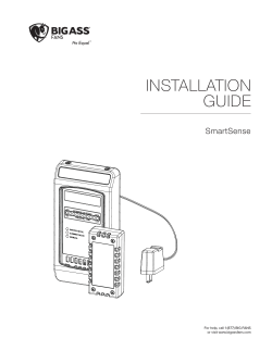 INSTALLATION GUIDE SmartSense For help, call 1 (877) BIG-FANS