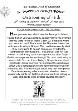 On a Journey of Faith H The Pastoral Area of Southport
