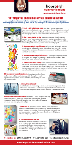 10 Things You Should Do For Your Business In 2014