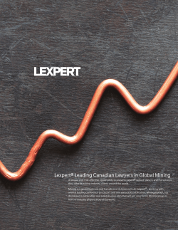 Leading Canadian Lawyers in Global Mining Lexpert ®