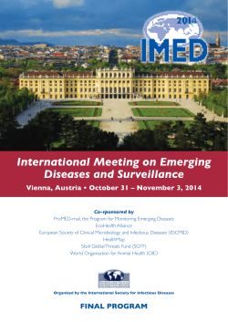 International Meeting on Emerging Diseases and Surveillance