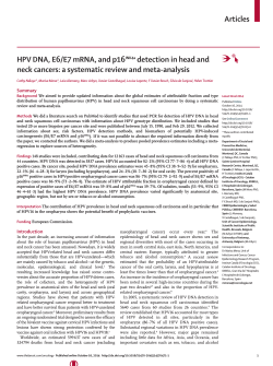 Articles HPV DNA, E6/E7 mRNA, and p16 detection in head and