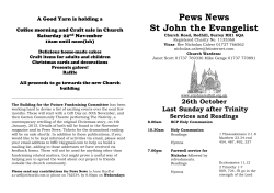 Pews News St John the Evangelist A Good Yarn is holding a