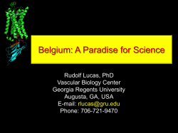 Belgium: A Paradise for Science