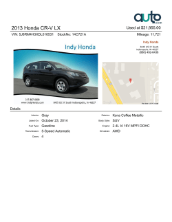 2013 Honda CR-V LX Used at $21,955.00