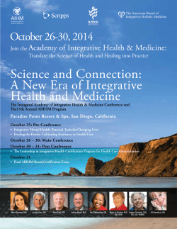 Science and Connection: A New Era of Integrative Health and Medicine